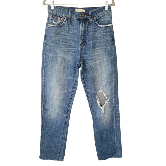Madewell The Perfect Summer Jean Womens Size 28 Blue High Rise Distressed - Picture 1 of 10